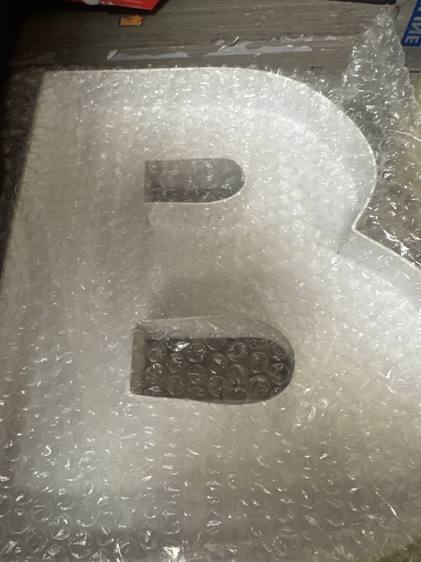 Photo 1 of 11" Acrylic Letter Charcuterie Box, Reusable Fillable Alphabet Number Shaped Form Tray for Birthday Anniversaries, Party Decorative Serving Plates Display Candy Cake (B)