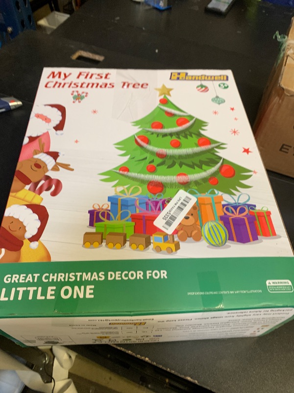 Photo 1 of My First Christmas Tree for Kids, Light Up Star Musical Toy Toddler Christmas Tree Decoration Toy Set with Colorful Ornaments DIY Train&Track, Roly Poly Toys, Finger Puppets Xmas Gifts for Boys Girl