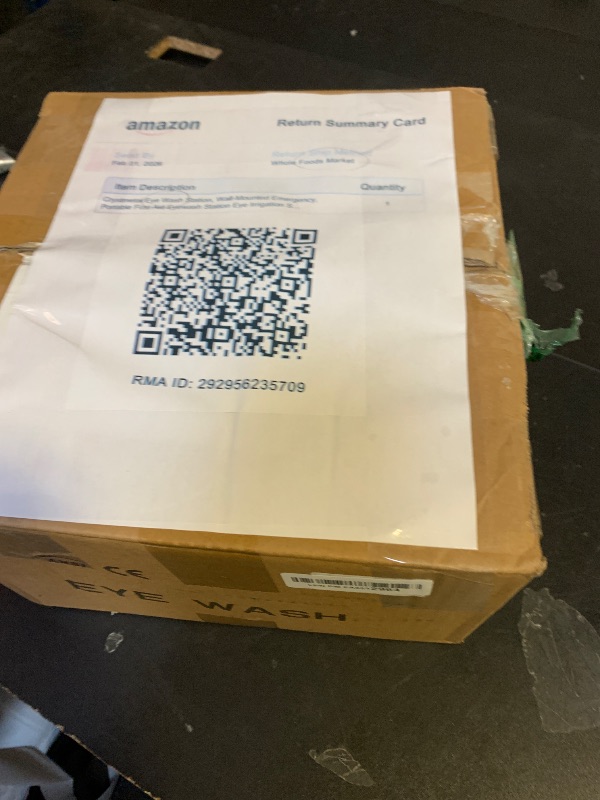 Photo 1 of Crystmetal Eye Wash Station, Wall-Mounted Emergency, Portable First Aid Eyewash Station Eye Irrigation Sign, 304 Stainless Steel OSHA Apporoved