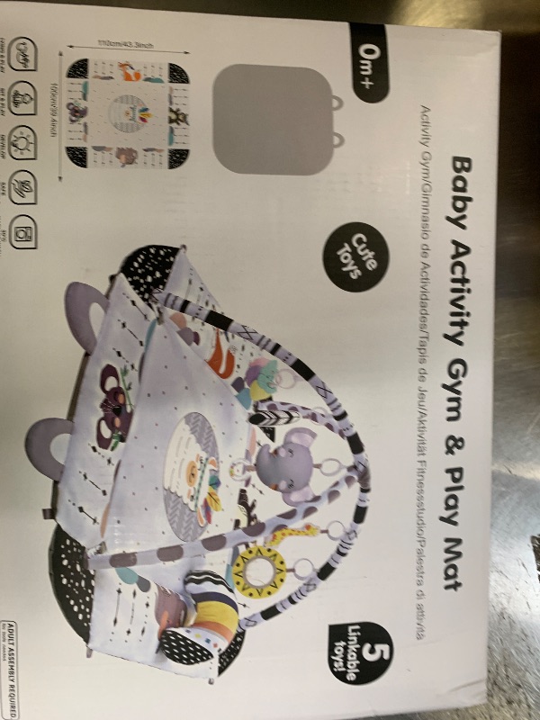 Photo 1 of TFDER Baby Gym Play Mat, 8-in-1 Tummy Time Mat & Activity Gym, Washable Ball Pit, Infant Play Mat with Detachable Toys for Sensory Exploration and Motor Skill Development