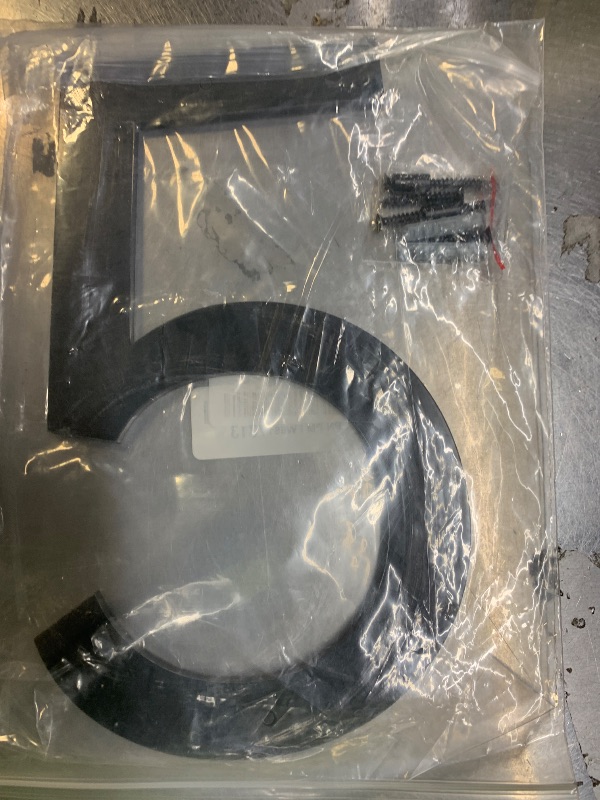 Photo 1 of 10 Inch House Address Numbers for Outside 5 - Easy Installation With Screw Set, Includes Hardware for Flush or Floating Mount, Frosted Matte Black Acrylic Address House Numbers for Exterior, Porch