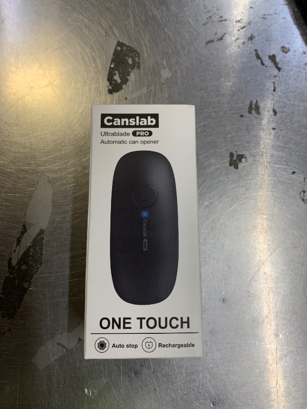 Photo 1 of Canslab Ultrablade PRO Auto Stop Can Opener - Rechargeable Electric Can Opener for Kitchen for Seniors with Arthritis - One Touch Side Cut Opener, Smooth Edge, Handfree, Wall Mounted Small Size, Black
