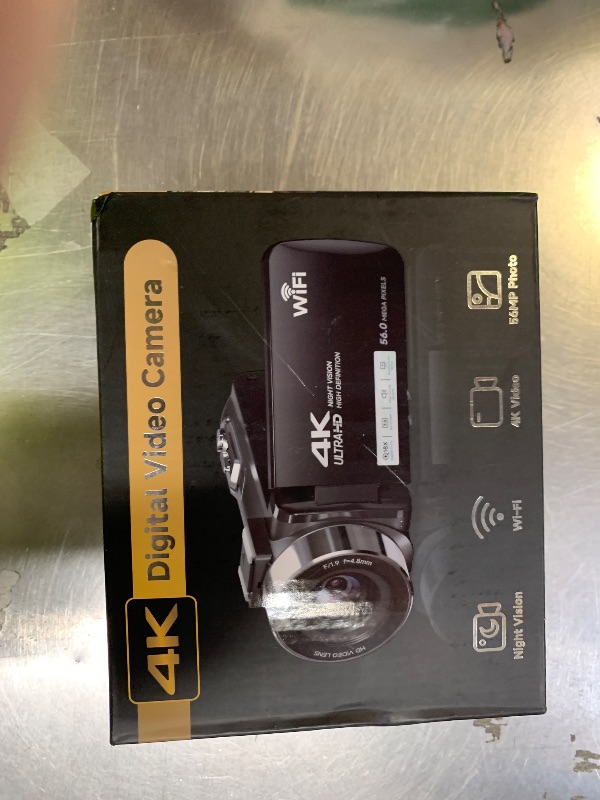 Photo 1 of Video Camera,FHD 4K 56MP Camcorder,WiFi Vlogging Cameras for YouTube with IR Night Vision,18X Digital Zoom 3.0''Touch Screen Digital Camera with 64GB Card,Remote Control,Webcam and Battery (Pink)