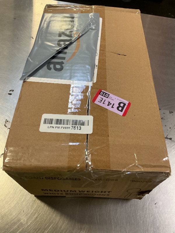 Photo 1 of 1,000 Plastic Disposable Soup Spoons Bulk White Medium Weight Disposable Silverware Plastic Cutlery Spoons