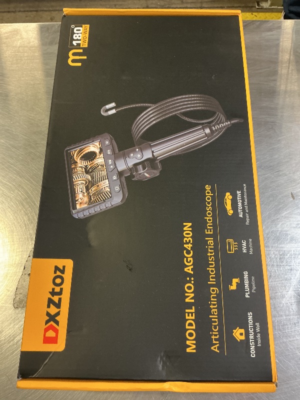 Photo 1 of DXZtoz 10FT Articulating Borescope with Light, Two-Way Steering Industrial Endoscope Inspection Camera 0.33in Fiber Optic Snake Camera Waterproof for Electriction Wall Pipeline Inspection