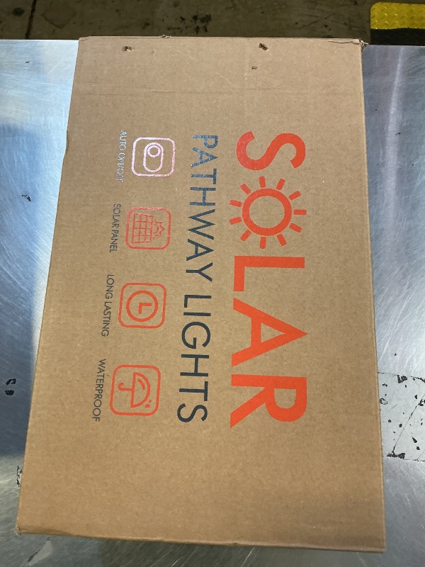 Photo 1 of NEWMESSI 8 Pack Bright Solar Pathway Lights, IP65 Waterproof Outdoor Garden Path Lights, Solar Powered for Yard, Lawn, Walkway, Driveway Landscape Lighting (Cool White)