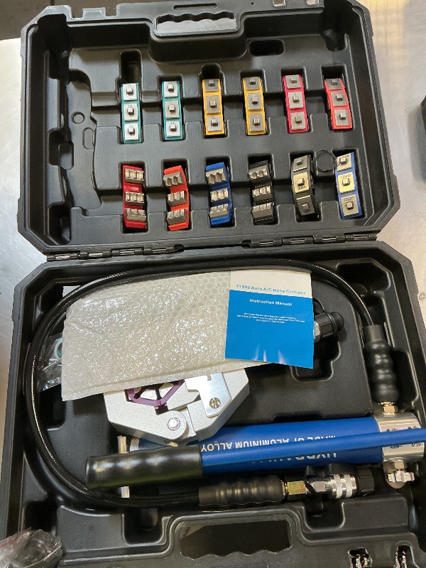 Photo 1 of Manual Hydraulic A/C Hose Crimper Automotive A/C Hose Crimping Tools for BH Air Conditioning Hose & Beadlock A/C Fittings (IG-7842P)