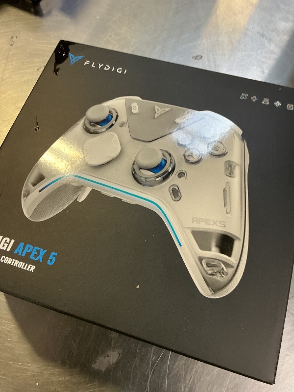 Photo 1 of FLYDIGI Apex 5 PC Controller, Forceflex Joystick 2.0, ForceAdapt Triggers, 3ms Ultra-Low Latency, RGB Light Bar, Full-Color LCD Display,1500mAh Battery PC/NS/Android/TV