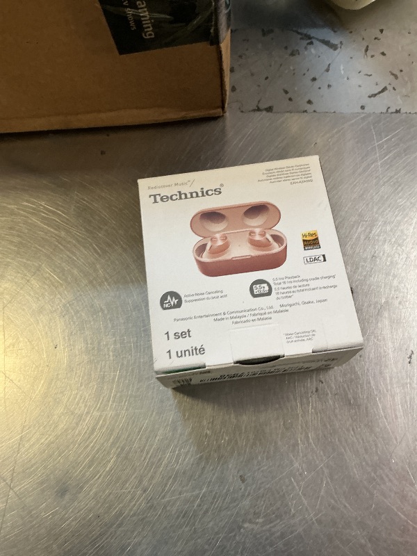 Photo 1 of Technics HiFi True Wireless Multipoint Bluetooth Earbuds II, Active Noise Cancelling, 3 Device MultiPoint Connectivity, Impressive Call Quality, LDAC Compatible, EAH-AZ40M2-N (Rose Gold)