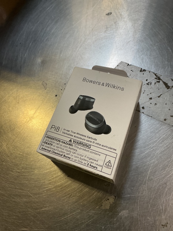 Photo 1 of Bowers & Wilkins Pi8 Bluetooth Wireless Earbuds (Anthracite Black), in-Ear Bluetooth Earphones with Qualcomm Chipset & aptX Lossless, Active Noise Cancelling Earbuds, 3 Built-in Mics, 15-Min Charging