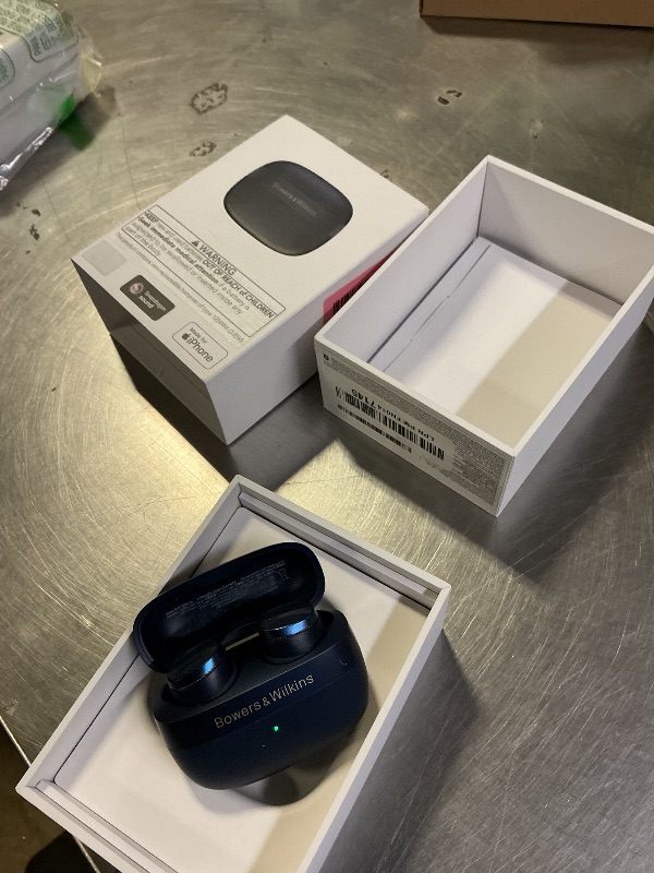 Photo 1 of Bowers & Wilkins Pi8 Wireless Bluetooth Earbuds (Midnight Blue), in-Ear Bluetooth Earphones with Qualcomm & aptX Lossless, Active Noise Cancelling Earbuds, 3 Built-in Mics, 15-Min Quick Charging