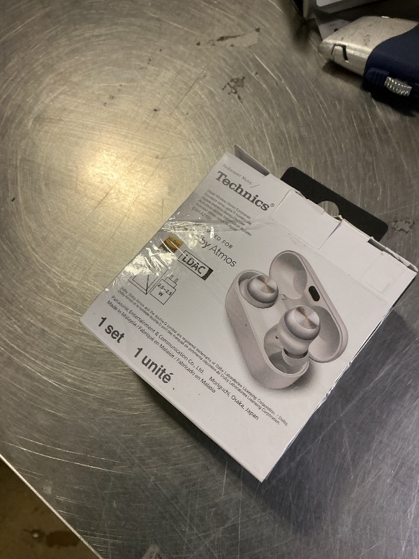 Photo 1 of Technics Reference Class Hi-Fi Wireless Earbuds, Dolby Atmos with Head Tracking, Adaptive Noise Cancelling, 3 Device Multipoint, 10-hr Battery, Wireless Charging, Improved Fit - EAH-AZ100-S (Silver)
