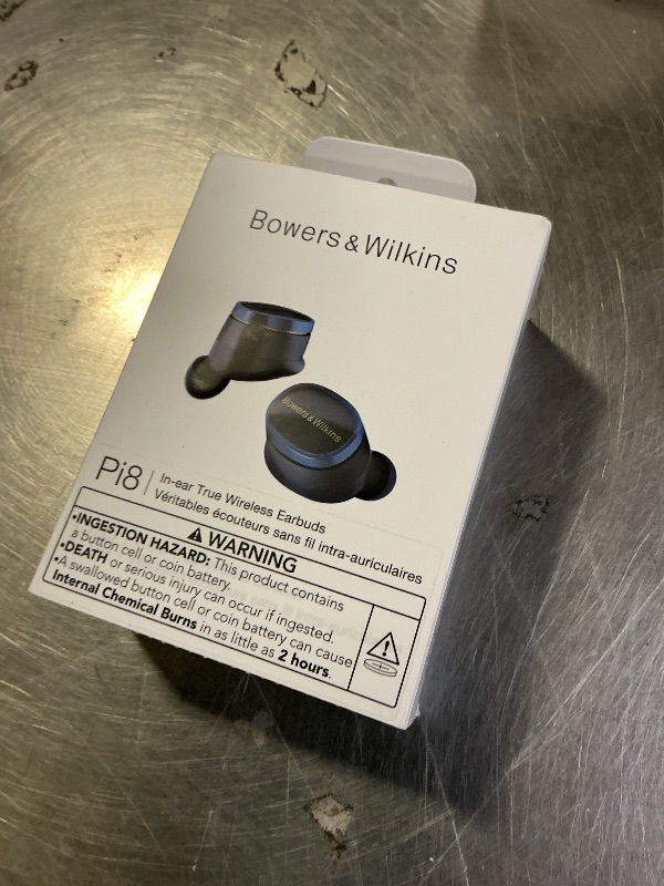 Photo 1 of Bowers & Wilkins Pi8 Wireless Bluetooth Earbuds (Midnight Blue), in-Ear Bluetooth Earphones with Qualcomm & aptX Lossless, Active Noise Cancelling Earbuds, 3 Built-in Mics, 15-Min Quick Charging
