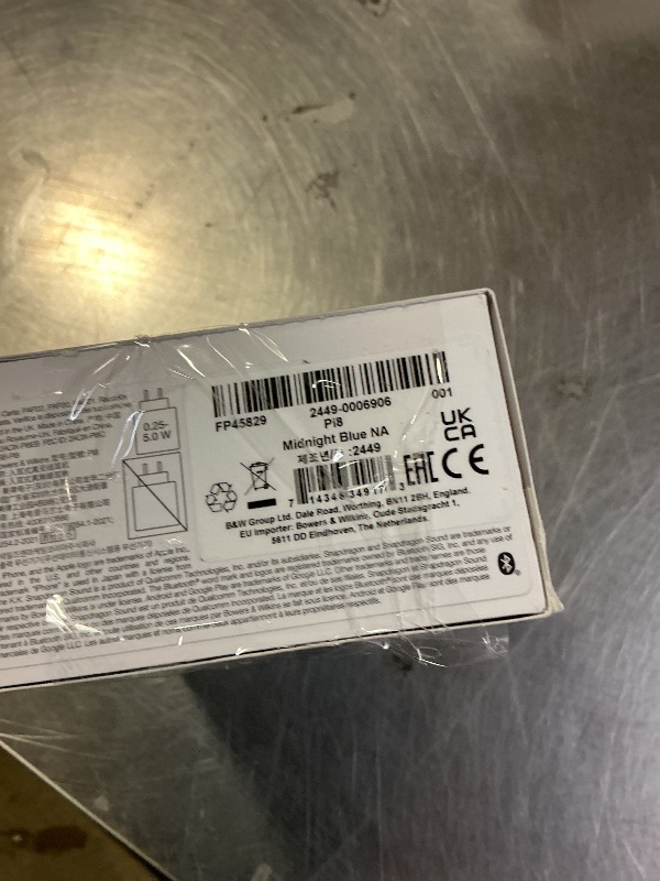 Photo 1 of Bowers & Wilkins Pi8 Wireless Bluetooth Earbuds (Midnight Blue), in-Ear Bluetooth Earphones with Qualcomm & aptX Lossless, Active Noise Cancelling Earbuds, 3 Built-in Mics, 15-Min Quick Charging