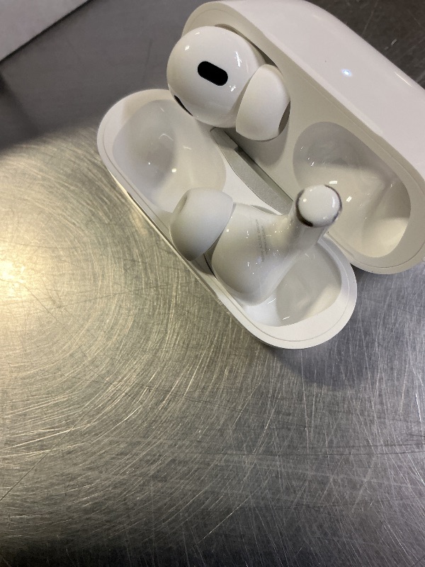 Photo 1 of Apple AirPods Pro (2nd generation) with MagSafe Charging Case (USB-C) (Renewed)