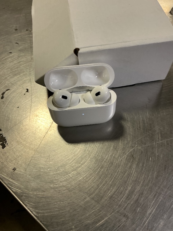 Photo 1 of Apple AirPods Pro (2nd generation) with MagSafe Charging Case (USB-C) (Renewed)