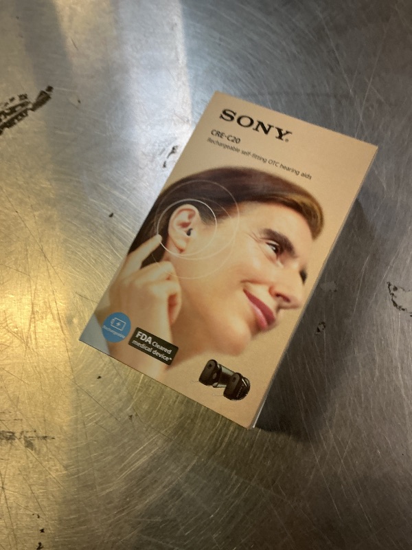 Photo 1 of Sony CRE-C20 Self-Fitting OTC Hearing Aids for Mild to Moderate Hearing Loss, Prescription-Grade Sound Quality, Compact Virtually Invisible Design, Customizable App, and Rechargeable Battery
