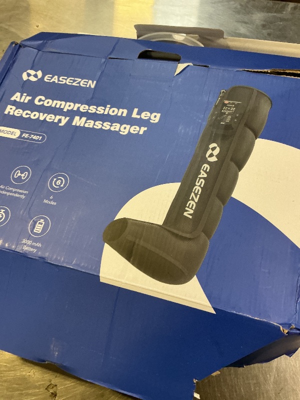 Photo 1 of EaseZen Cordless Leg Compression Massager for Circulation and Pain Relief FSA, 5 Chamber Rechargeable Leg Massager for Edema in Legs and Feet, Gifts for Women Men Seniors (Single Unit)