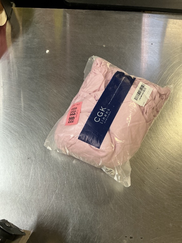 Photo 1 of Wrap Around Dust Ruffle Bed Skirt - Light Pink - Twin/Twin XL Size Beds with 21 Inch Drop - Elastic Strap - Adjustable Pleated Bedskirt with Brushed Fabric and Wrinkle Free - Women, Men, Kids & Teens