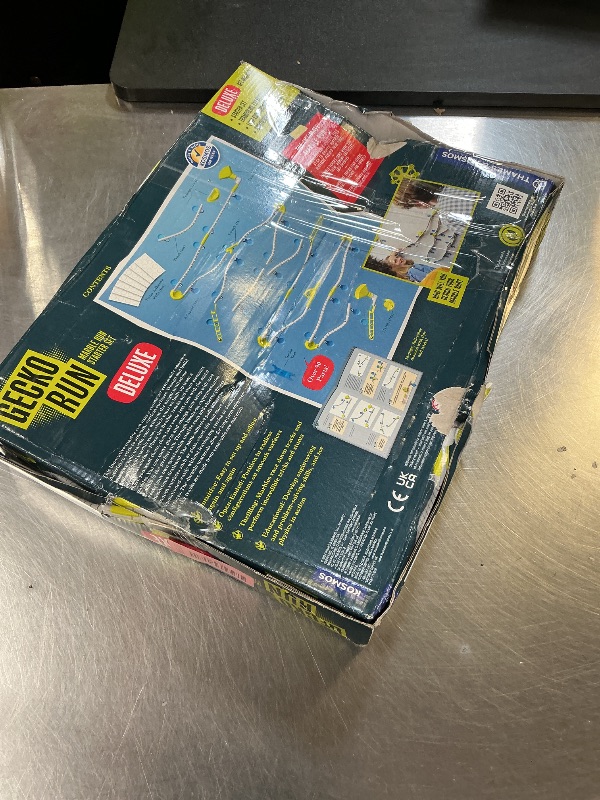 Photo 1 of Gecko Run Marble Run Deluxe Starter Set by Thames & Kosmos – Vertical Marble Run w/Flexible Tracks, Loop & Trampoline Tricks, Fast, No-Mess Setup, Residue-Free Nano-Adhesive Pads for Creative Play