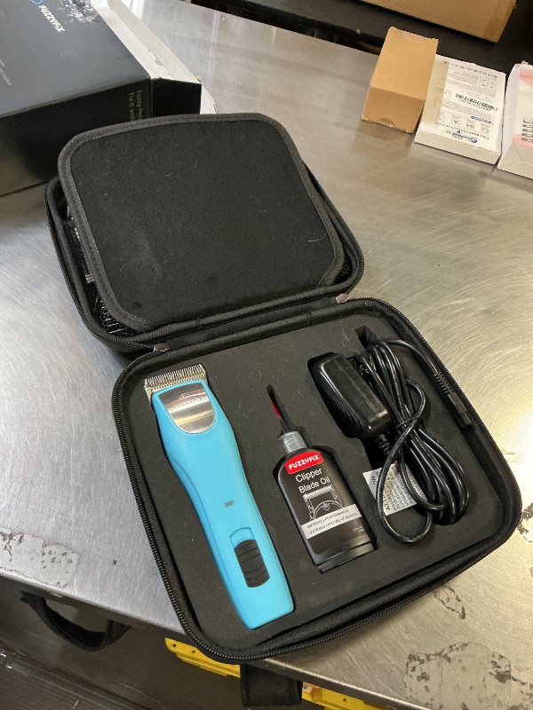 Photo 1 of FuzzyFix Professional Dog Clippers for Grooming - 2 Speed for Thick Curly Matted Coats, Low Noise Cordless Pet Hair Trimmer with Detachable A5 Blade & Metal Guide Combs Kit for Horse Animal Breeds