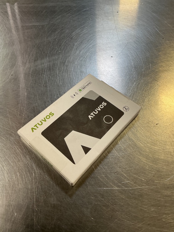 Photo 1 of [Apple MFi Certified] ATUVOS Rechargeable Wallet Card, Ultra-Thin 1.6mm Blueooth Air Tag Tracker Works with Apple Find My (iOS Only), Item Locator for Passport, Luggage, IP67 Waterproof, 2 Pack