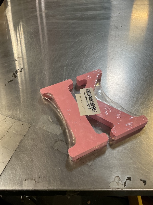 Photo 1 of AOCEAN 6 Inch Pink Wood Letters Unfinished Wooden Letters for Wall MAGA Decorative Standing Letters Slices Sign Board for Crafts Christmas Decoration Home Party Projects (K)