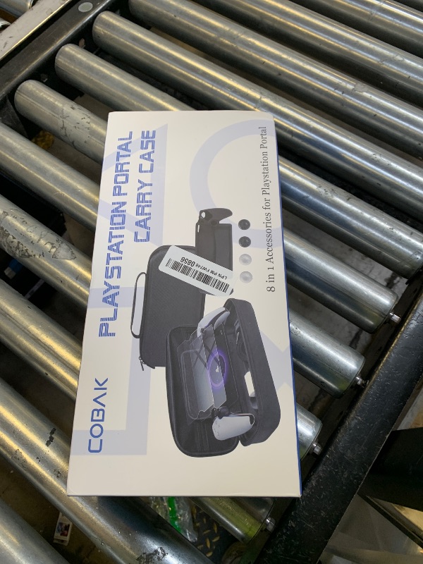 Photo 1 of CoBak Hard Carrying Shell Case for PlayStation Portal Remote Player - with 2 Screen Protector, 1 Grip Case, 4 Thumb Grip Caps, Hard Outer Cover for PS5 Portal, Black