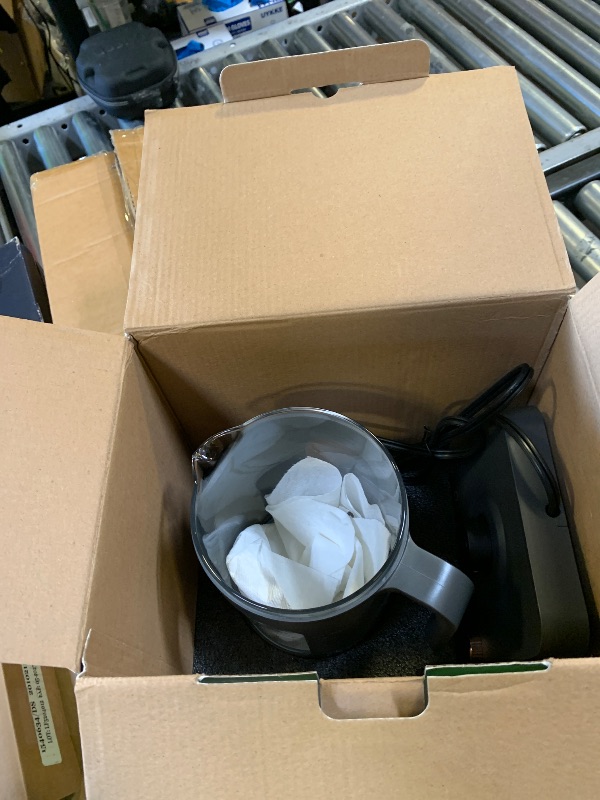 Photo 1 of Electric Tea Kettle, INTASTING Glass Electric Kettle with tea Infuser and Precise knob temperature control, 1200W Fast Heating, BPA-Free, Easy to Clean, for Tea and coffee, 1 Liter (Dark Gray)