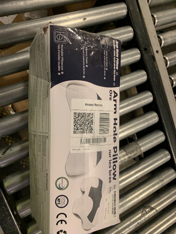 Photo 1 of Eliteguard Side Sleeper Pillow with Arm Hole, Shoulder Relief System, Arm Pillow for Neck and Shoulder Pain, Premium Memory Foam, Suitable for Side, Back and Stomach Sleepers - Grey