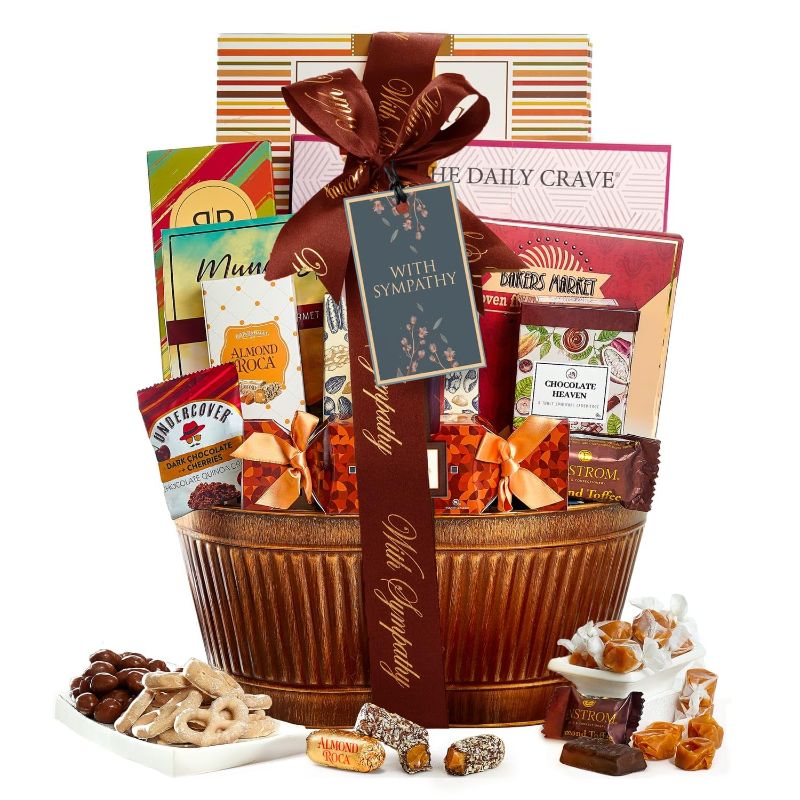 Photo 1 of Broadway Basketeers Sympathy Gift Baskets – Bereavement & Condolences Care Package with Gourmet Snacks - Thoughtful Sympathy Gifts Delivery for Loss of Loved One, Funeral, or Kosher Shiva