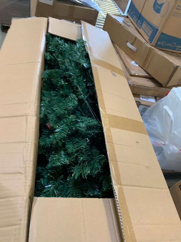 Photo 1 of Elf Stor 7.5ft Prelit Christmas Tree with 450 LED Lights and Metal Stand