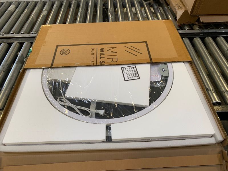 Photo 1 of WallBeyond LED Bathroom Mirror with Lights, 32'' Round Light Up Bathroom Mirror for Wall with Front and Backlit, Anti Fog Led Mirror for Bathroom, 3 Colors and Dimmable Light
