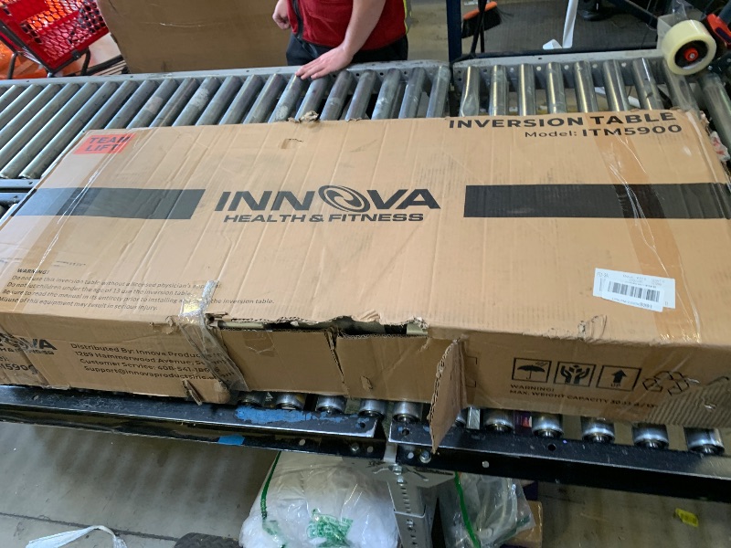 Photo 1 of INNOVA HEALTH AND FITNESS ITM5900 Advanced Heat and Massage Inversion Table, Gray/Black