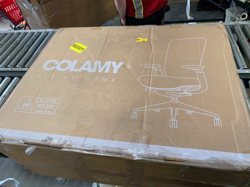 Photo 1 of COLAMY Ergonomic Mesh Office Chair, Computer Executive Desk Chair, Ergonomic Office Chair Lumbar Support with Flexible Backrest, Slide Seat, Darkblue
