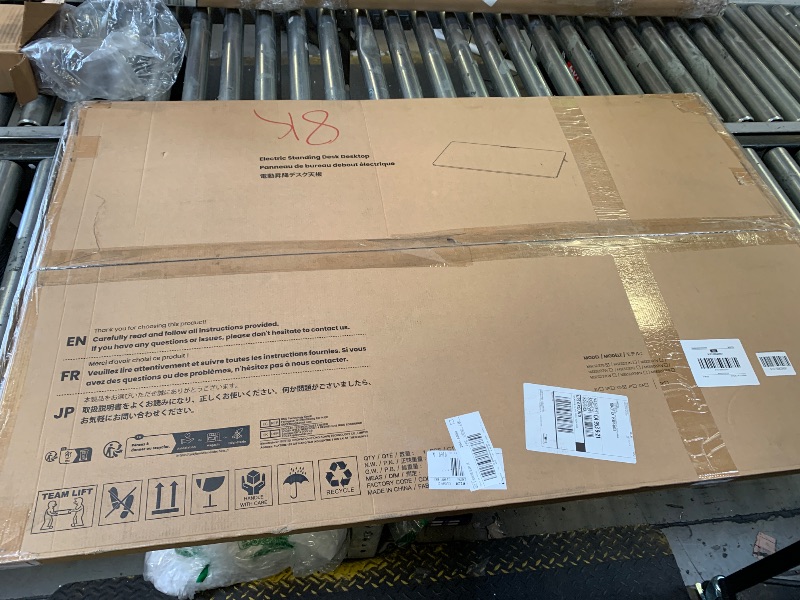 Photo 1 of Marsail Electric Standing Desk with One-Piece Desktop,48 x 30 inch Height Adjustable Office Gaming Computer Desk with Deeper Tabletop,Home Office Stand up Desk with 4 Memory Presets, Desk for Bedroom