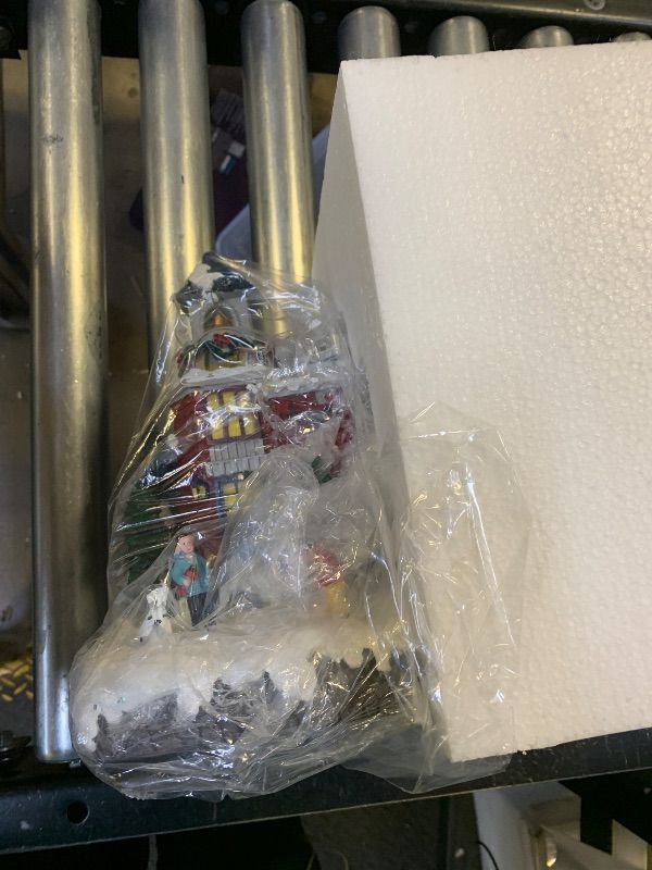 Photo 1 of Resin Christmas Village Building, Fire Station with LED Lights & Multiple Music Tracks, Collectible Buildings Decoration with Snow, Indoor Home & Desktop Holiday Gift (10" H x 11" W x 7.5" D)