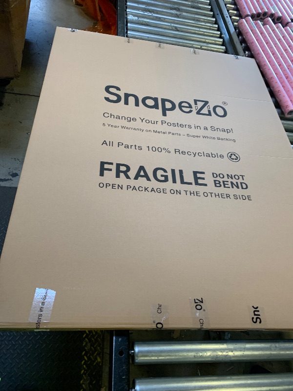 Photo 1 of SnapeZo Poster Frame 36x48, Black, 1.25 Inch Aluminum Profile, Front-Loading Snap Frame, Wall Mounting, Professional Series