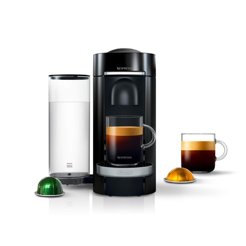 Photo 1 of Nespresso VertuoPlus Deluxe Coffee and Espresso Machine by De'Longhi, 37 Oz, Black