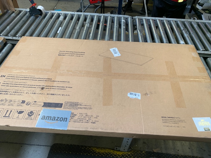 Photo 1 of Marsail Electric Standing Desk with One-Piece Desktop, 55 x 30 Sit Stand Desk with Thickened Tabletop, Height Adjustable Stand Up Desk with Cable Management for Home Office(Frame+Desktop, 2 Packages)