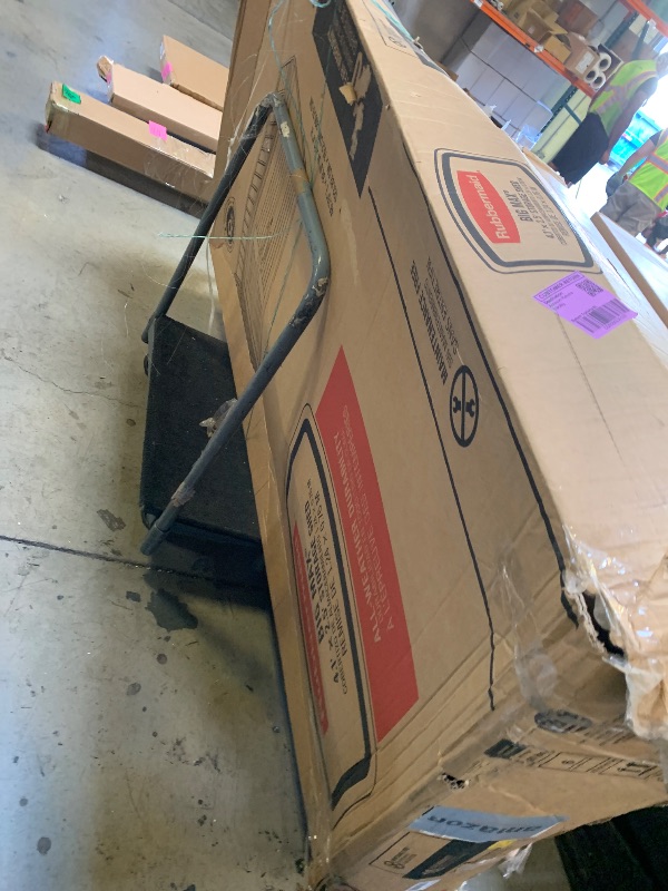 Photo 1 of Rubbermaid Vertical Resin Outdoor Storage Shed With Floor (4 x 2.5 Ft) Weather Resistant Brown Organization for Home/Backyard/Garden Tools/Porch/Patio Cushions/Pool Chemicals/Toys
