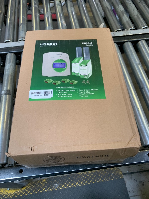 Photo 1 of uPunch HN3540 Complete Small Business Start-Up Kit: AutoAlign Time Clock System with 400 Time Cards, 4 Ribbons, and 2 Racks