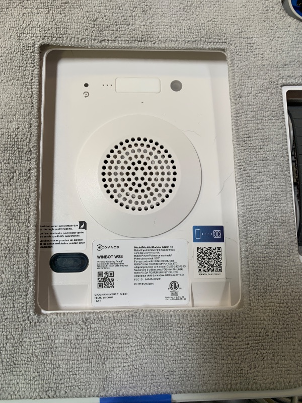 Photo 1 of ECOVACS WINBOT W2S Window Cleaning Robot, Intelligent Edge-to-Edge Cleaning with TruEdge Scrubbers, 3 Water Nozzles, 10-Level Safety System, Win-SLAM 4.0 Route Planning, Even Climbing System