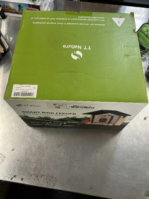 Photo 1 of TT Nature Bird Feeder with Camera, Upgraded 1.5L Smart Birdhouse Al Identify for 10000 Plus Species, Auto Capture & Real-time Notifications, Ideal Gift for Bird Lovers (Iron Roof)