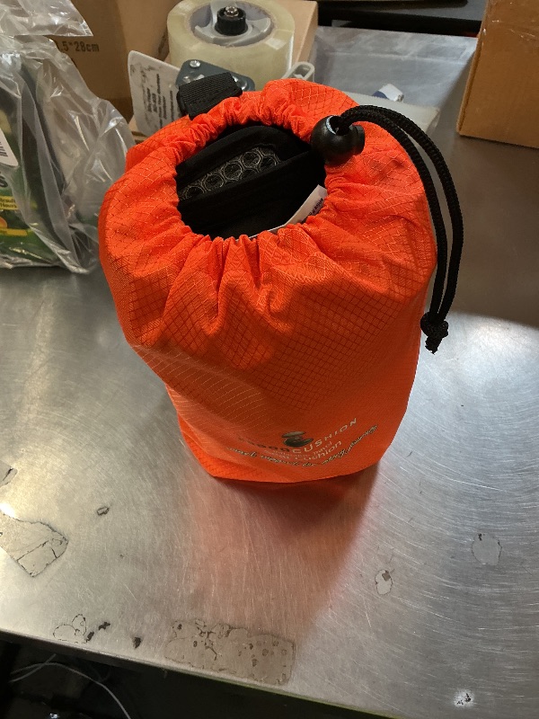 Photo 1 of ERGOOCUSHION Inflatable Seat Cushion for Airplane & Travel – Portable Inflatable Pad with Built-in Pump, Adjustable Firmness, Tailbone & Back Pain Support, Carry Bag Included