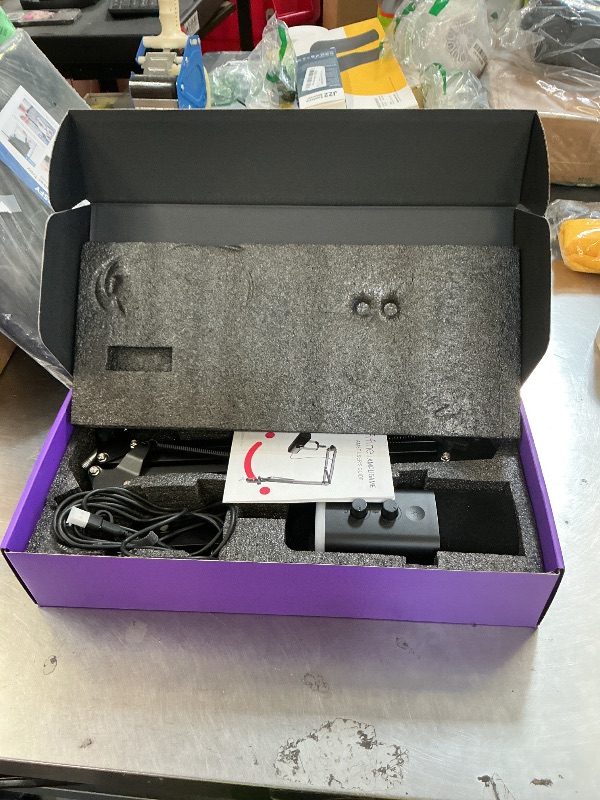 Photo 1 of FIFINE XLR/USB Gaming Microphone Set, Dynamic PC Mic for Streaming Podcasting, Computer RGB Mic Kit with Boom Arm Stand, Mute Button, Headphones Jack, for Recording Vocal Voice-Over-AmpliGame AM8T