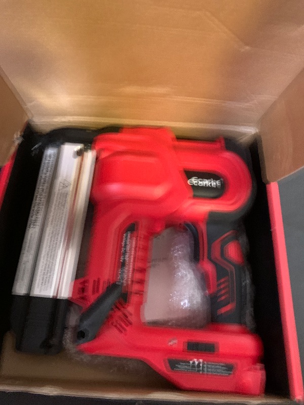 Photo 1 of Ecarke 2" Electric Nail Gun Compatible with Milwaukee 18V Battery(No Battery),2 in 1 Cordless Brad Nailer Stapler with 1000 Nails,18 Gauge Nail Gun Battery Powered,2 Firing Modes for Trim Wood DIY