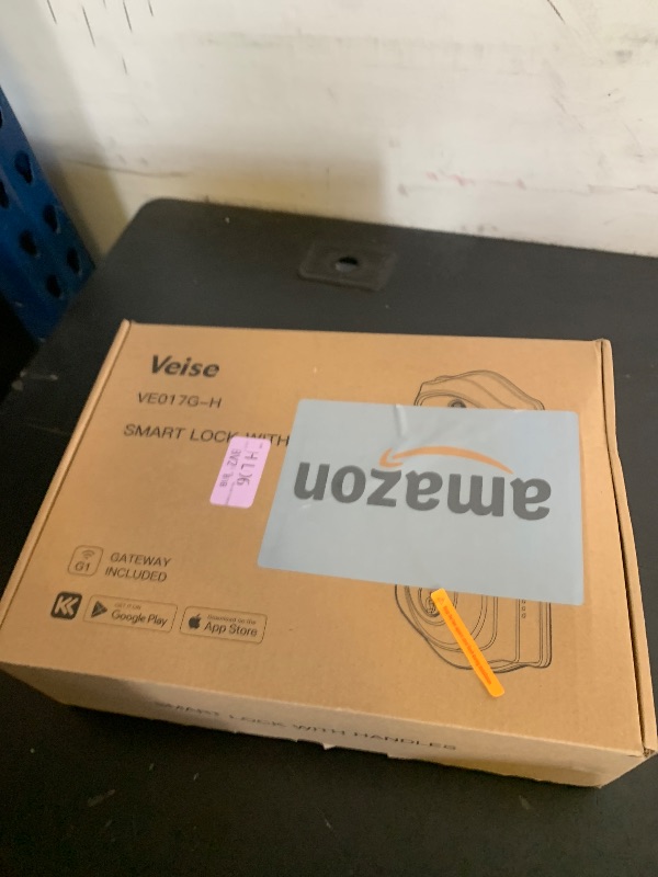 Photo 1 of Veise VE017G-H Wi-Fi Smart Fingerprint Front Door Lock Set, Remote App Control, Keyless Entry Deadbolt with Handle, Backlit Keypad, IP55 Weatherproof, Auto Lock, Easy to Install, Satin Nickel