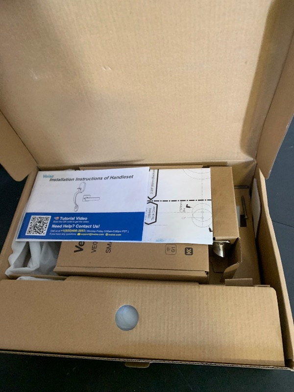 Photo 1 of Veise VE017G-H Wi-Fi Smart Fingerprint Front Door Lock Set, Remote App Control, Keyless Entry Deadbolt with Handle, Backlit Keypad, IP55 Weatherproof, Auto Lock, Easy to Install, Satin Nickel