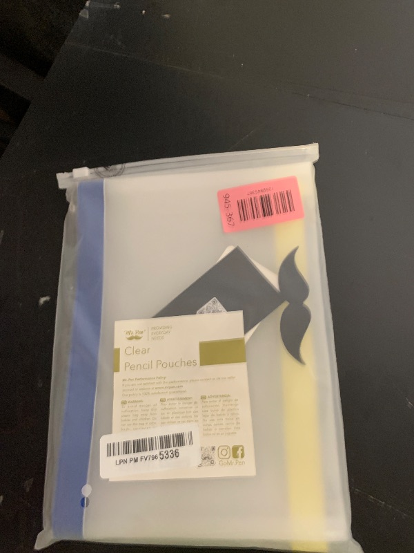 Photo 1 of Mr. Pen- Clear Pencil Pouch, 3 Pack, Durable TPU Material, Large Water-Resistant Pencil Bags with Smooth Zipper, Multipurpose Clear Pouch for Stationery, School, Office, Travel Supplies